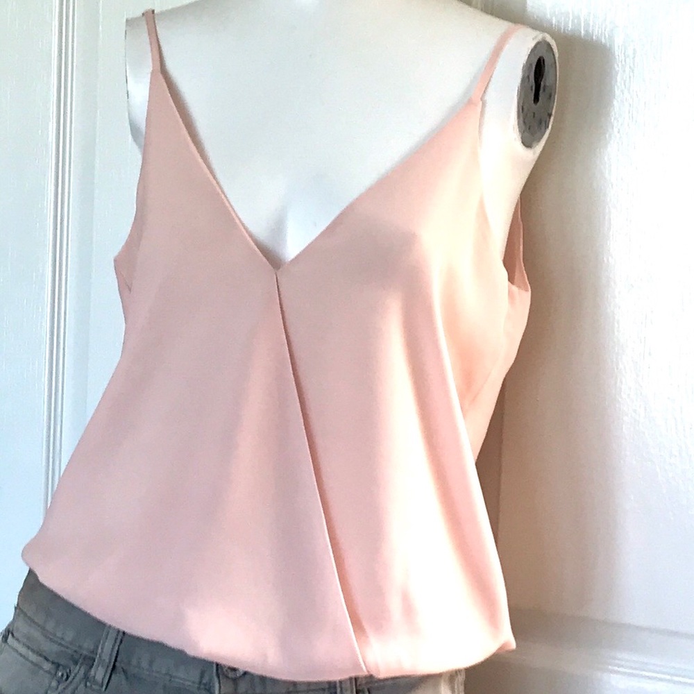 Forever 21 Top Pinky Peach Sheer Size Medium